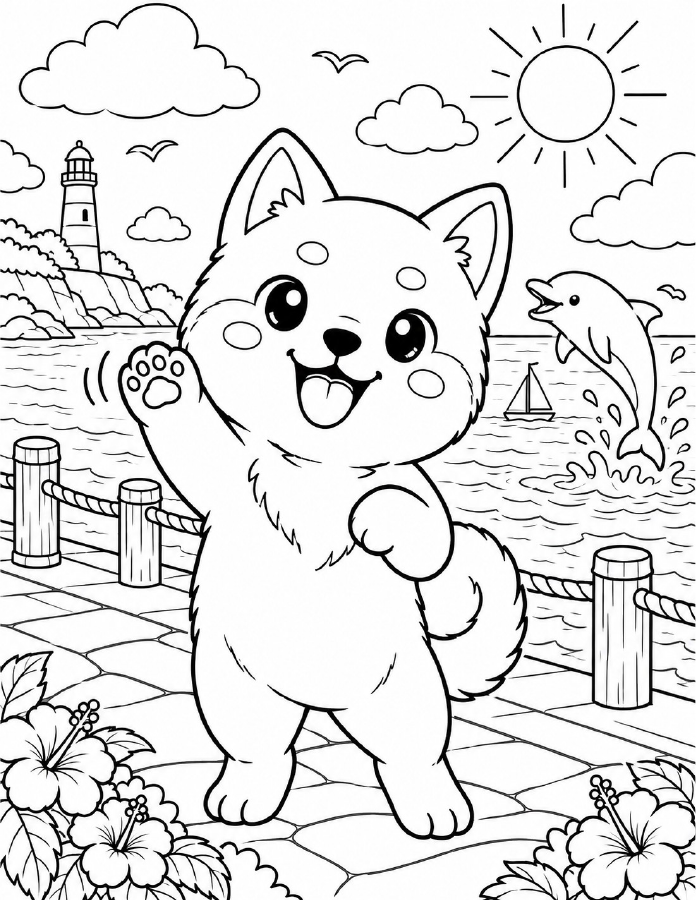 Shiiba-chan coloring page