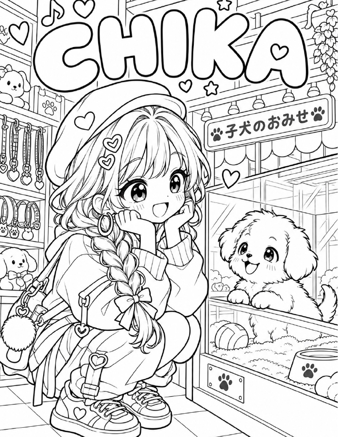 Chika coloring page