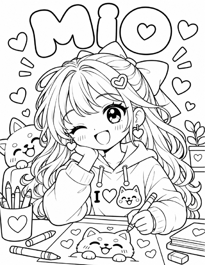 Mio coloring page