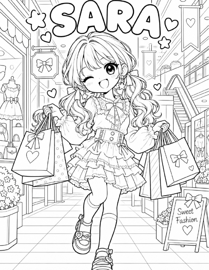 Sara coloring page