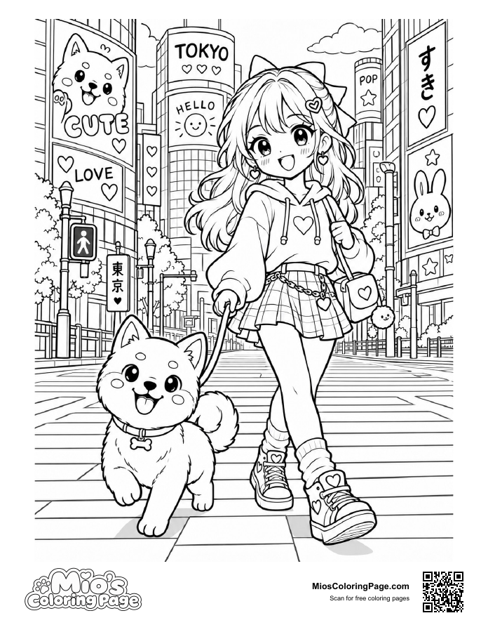 Preview of Mio and Shiiba-chan walking in Tokyo